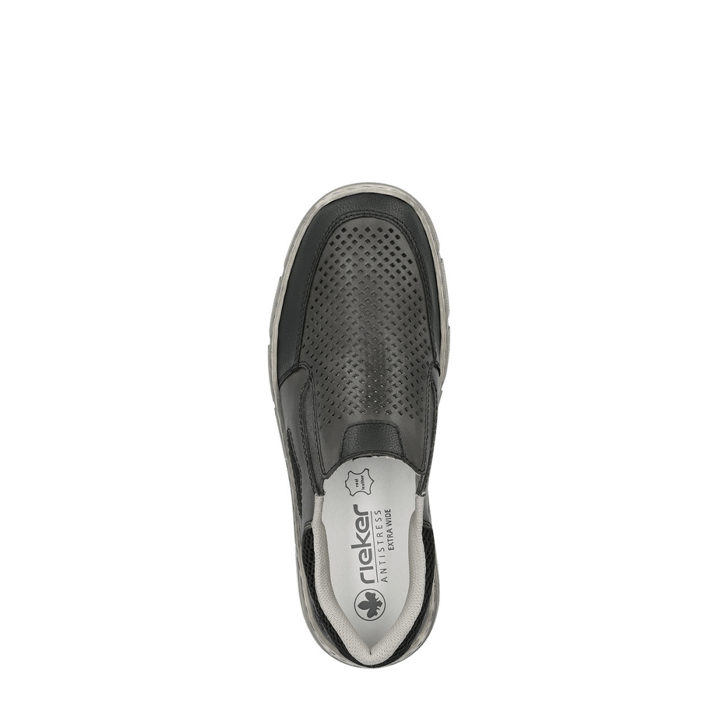 Rieker, 04051, Men's, Slip-On Shoe, Grey, Top view