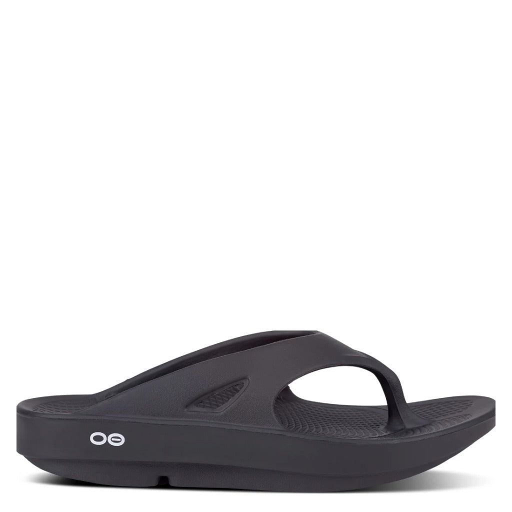 OOFOS OOriginal Thong Sandal - Black - Shoetopia Footwear