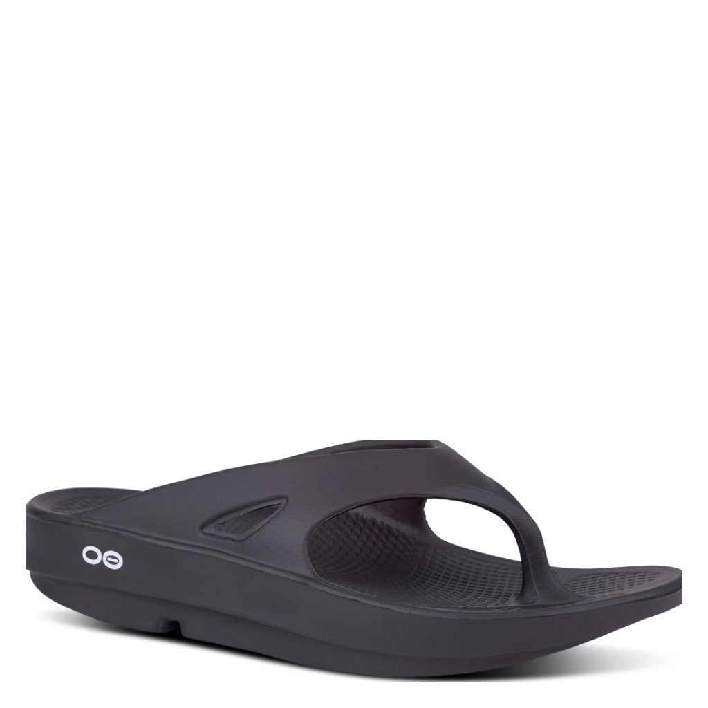 OOFOS OOriginal Thong Sandal - Black - Shoetopia Footwear