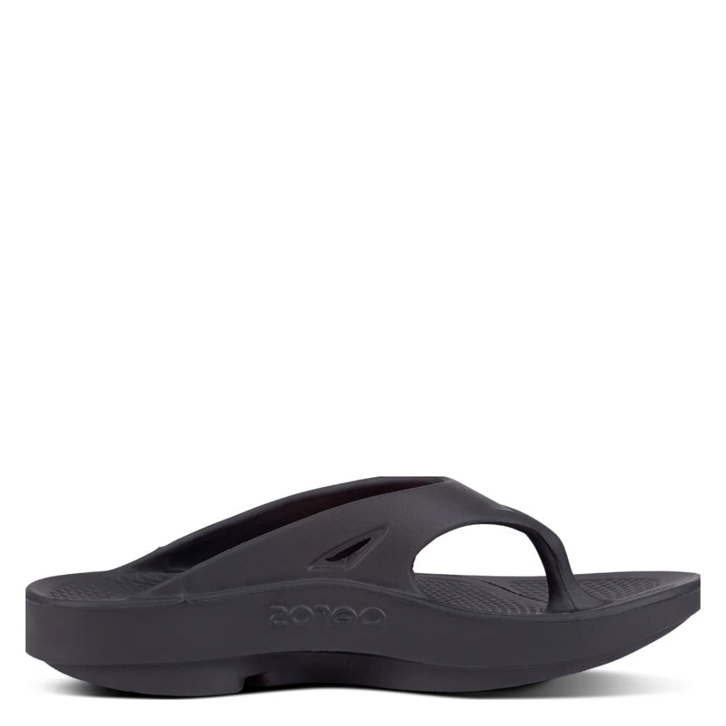 OOFOS OOriginal Thong Sandal - Black - Shoetopia Footwear