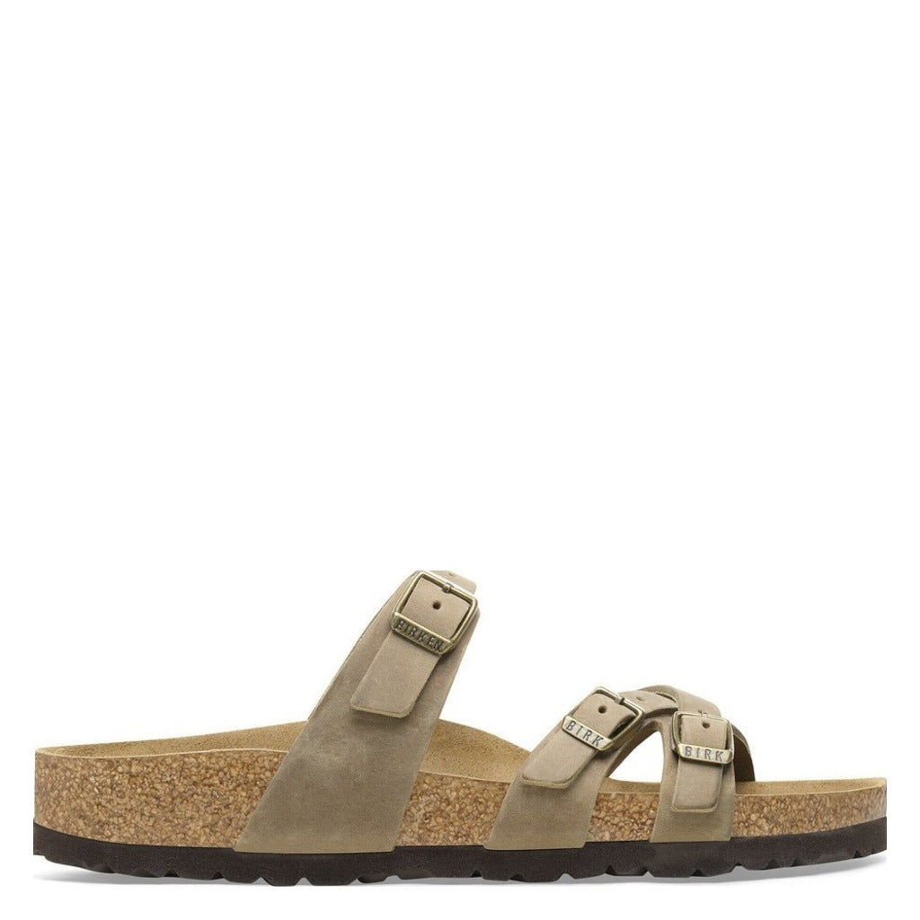 Birkenstock, Franca Tobacco Oiled Leather, Women's, Sandal, Tobacco, Side view