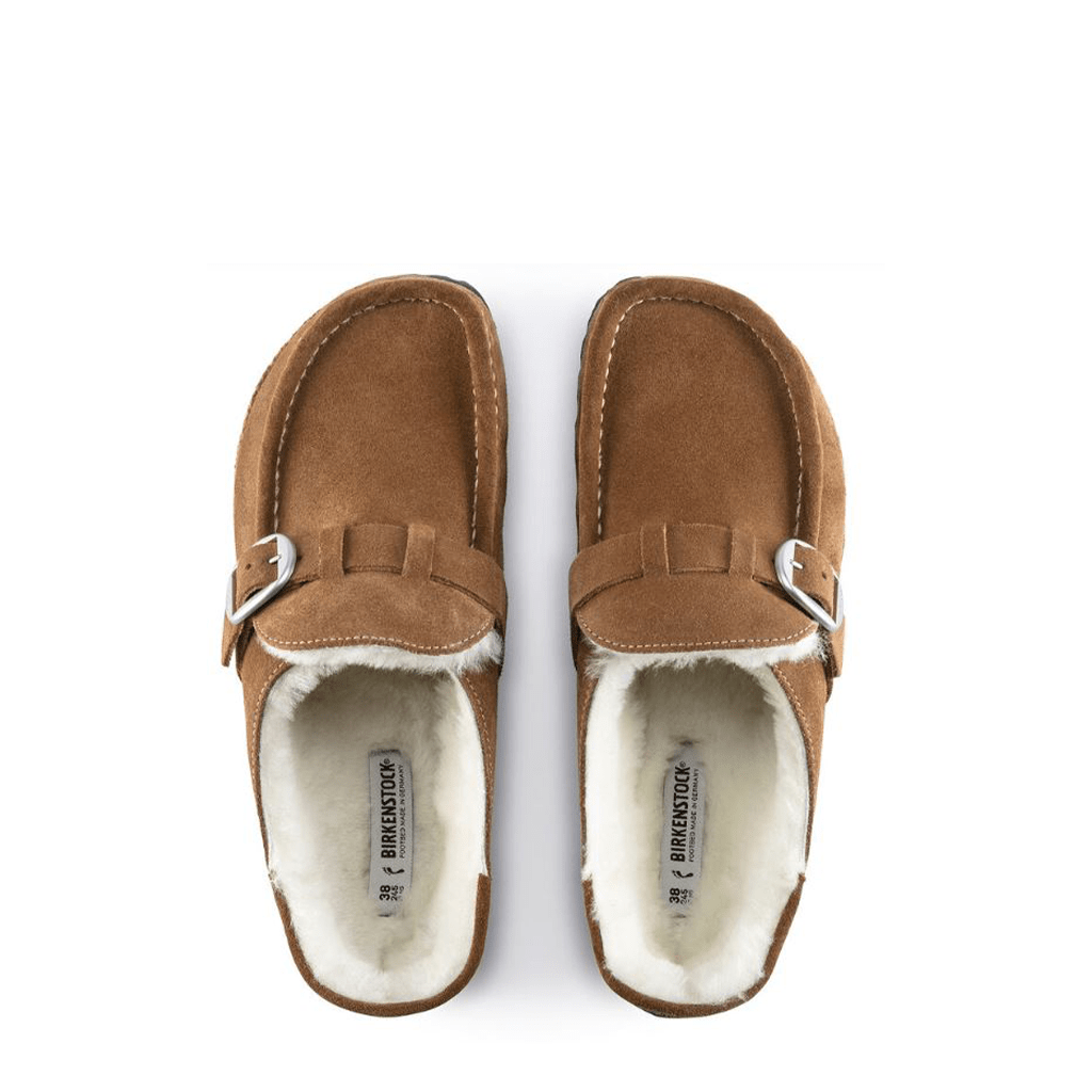 Birkenstock, Buckley, Women's, Clog, Tea Suede, Side view