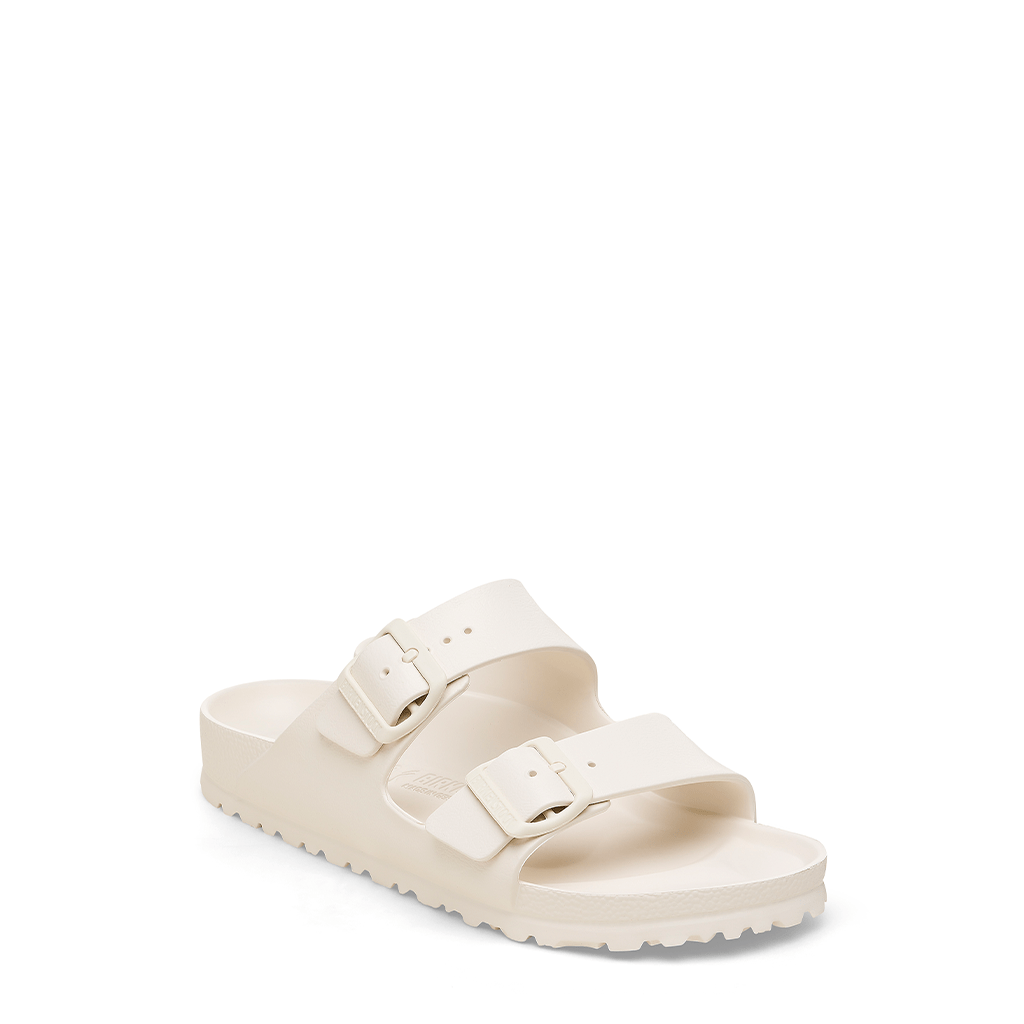 Birkenstock, Arizona EVA, Women's, Sandal, Eggshell, Angled view