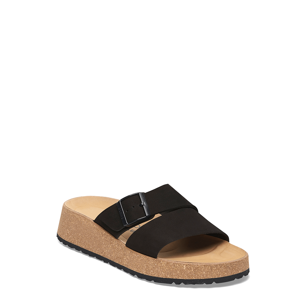 Birkenstock Almina Nubuck Black, Narrow Fit - Shoetopia Footwear