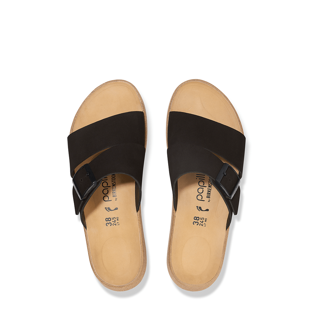 Birkenstock Almina Nubuck Black, Narrow Fit - Shoetopia Footwear