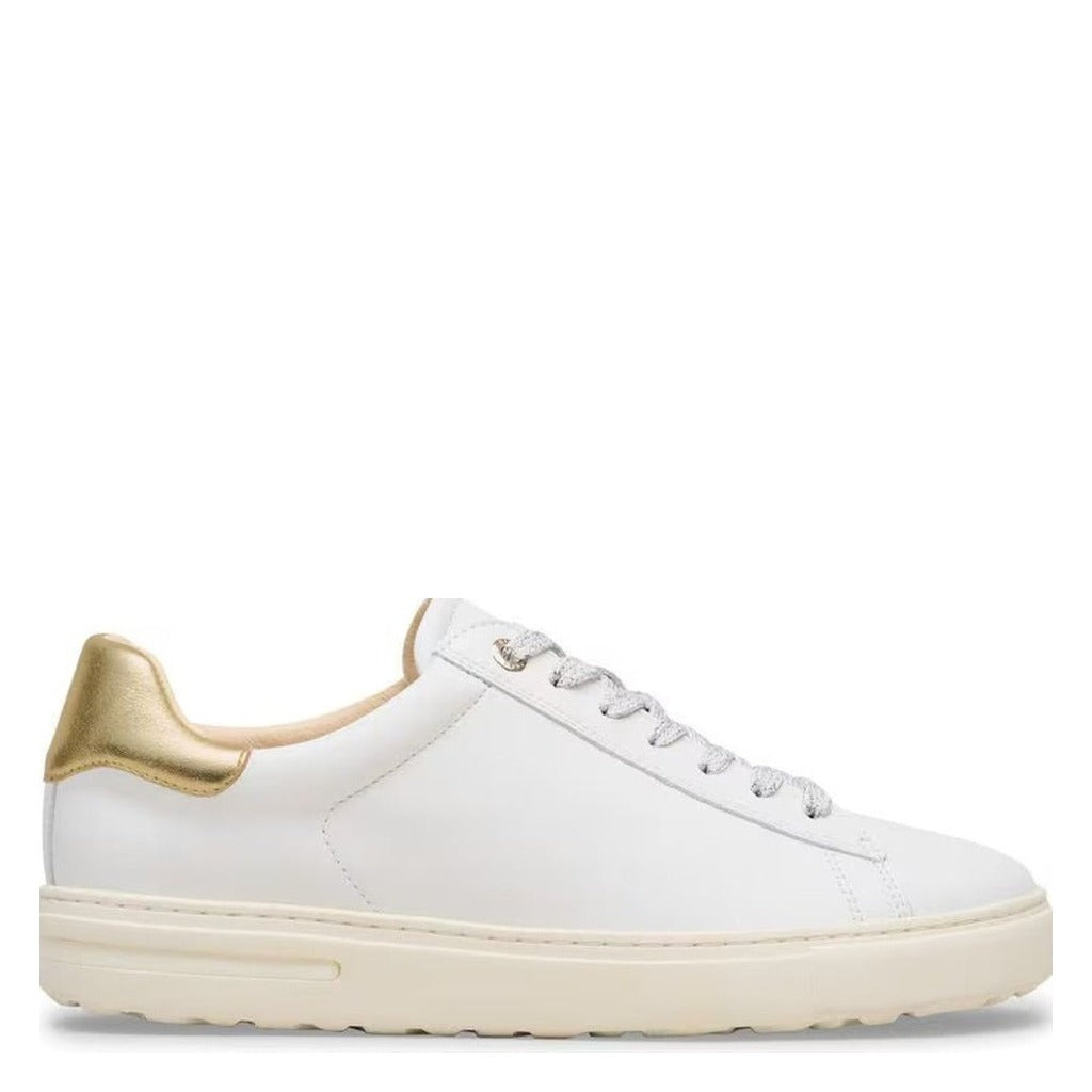 Birkenstock, Bend, Women's, Sneaker, White/Metallic Gold, Side view