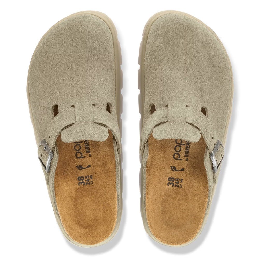 Birkenstock Boston Chunky Taupe, Narrow Fit - Shoetopia Footwear