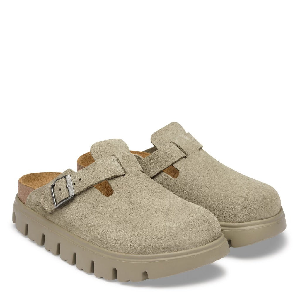 Birkenstock Boston Chunky Taupe, Narrow Fit - Shoetopia Footwear