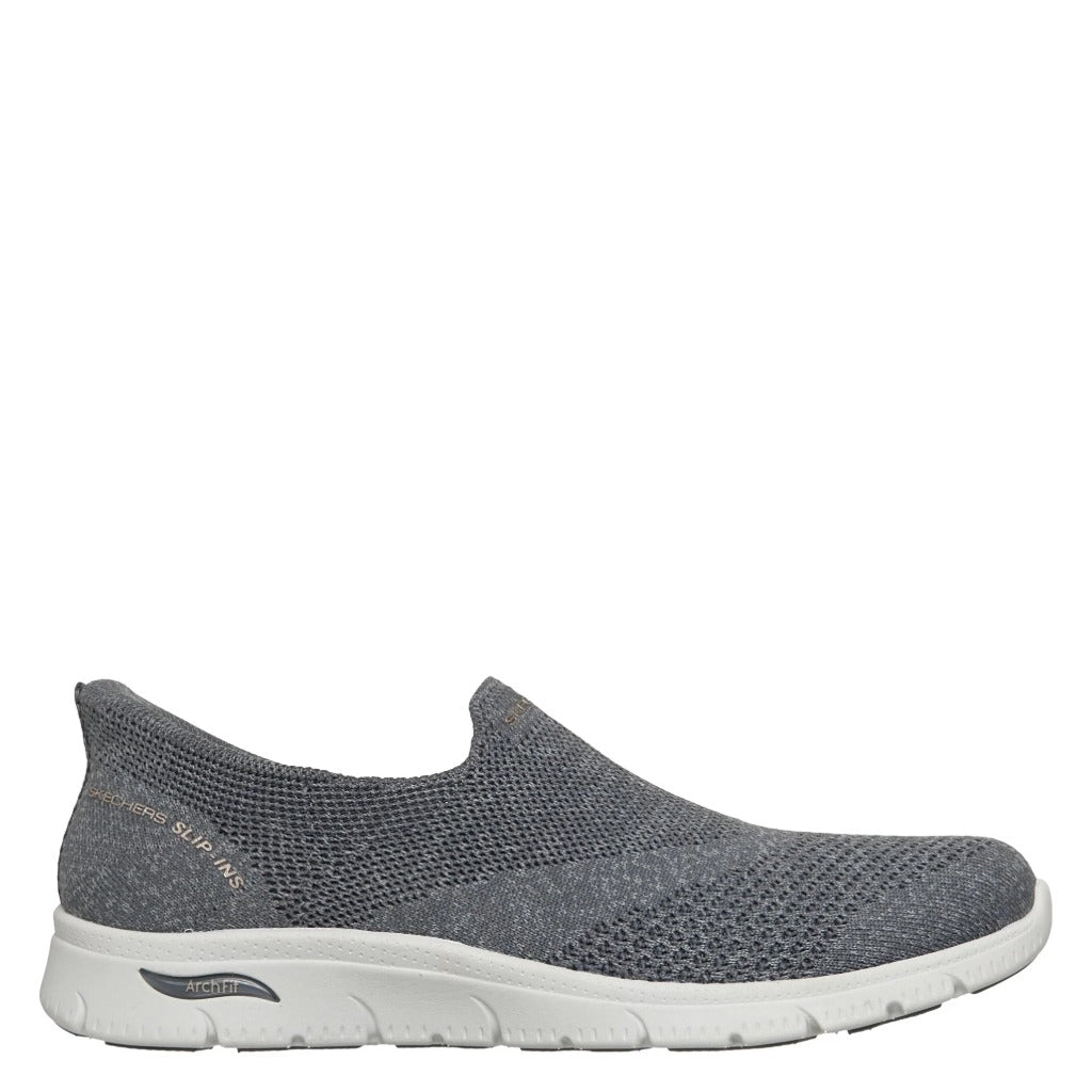 Skechers, Arch Fit Refine 2.0 True, Women's, Slip-On Sneaker, Grey, Side view