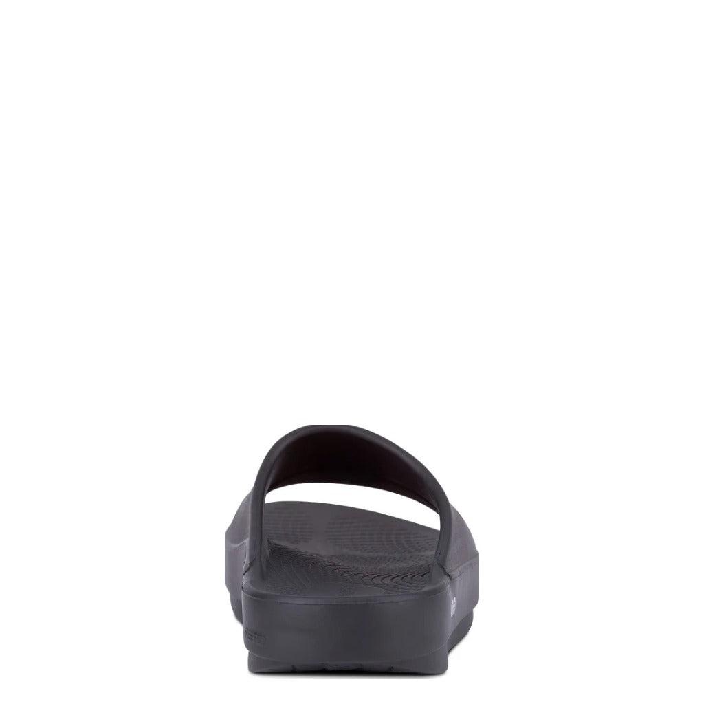 OOFOS OOahh Slide Sandal - Black - Shoetopia Footwear