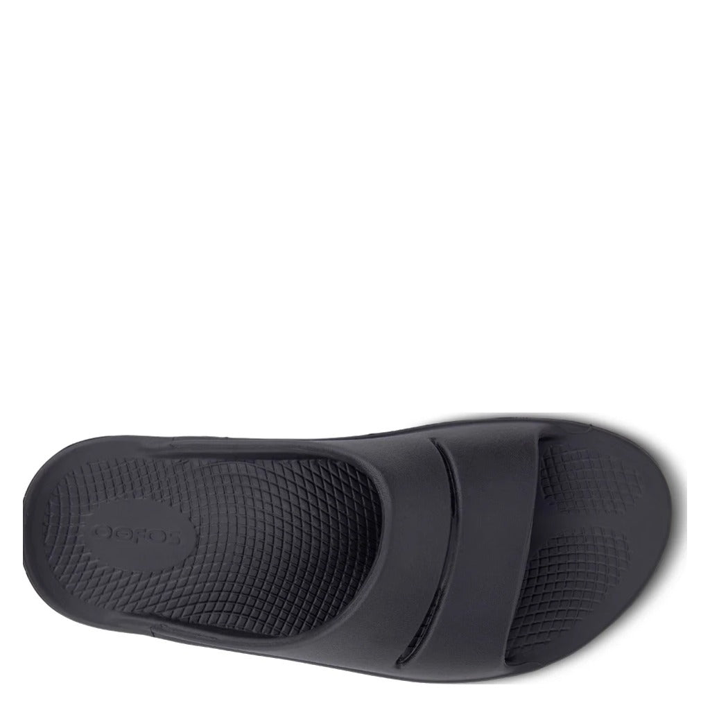 OOFOS OOahh Slide Sandal - Black - Shoetopia Footwear