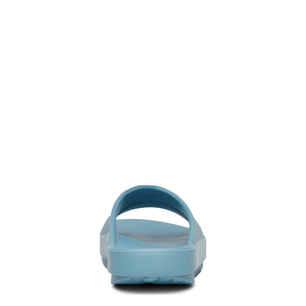 OOFOS OOahh Slide Sandal - Ocean Blue - Shoetopia Footwear