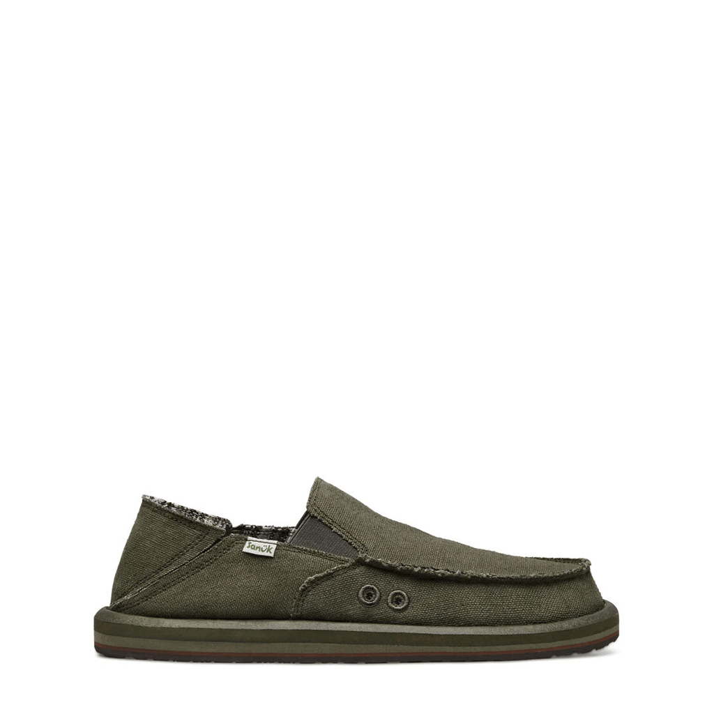 Sanuk M Donny - Mocassini Uomo In Cotone Con Tallone Abbattibile E Plantare In Memory Foam, Suola Ecologica In Gomma Riciclata