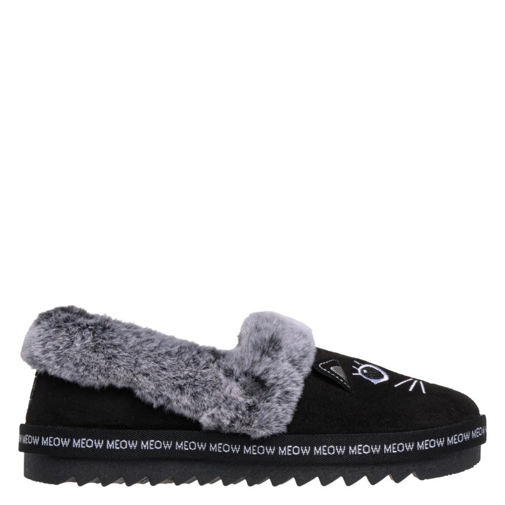 Skechers BOBS Cozy Kiss Cozy Cat Black - Shoetopia Footwear
