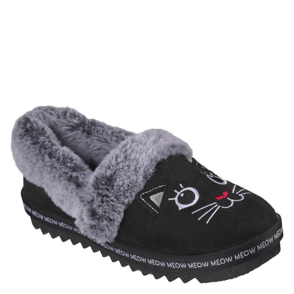 Skechers BOBS Cozy Kiss Cozy Cat Black - Shoetopia Footwear