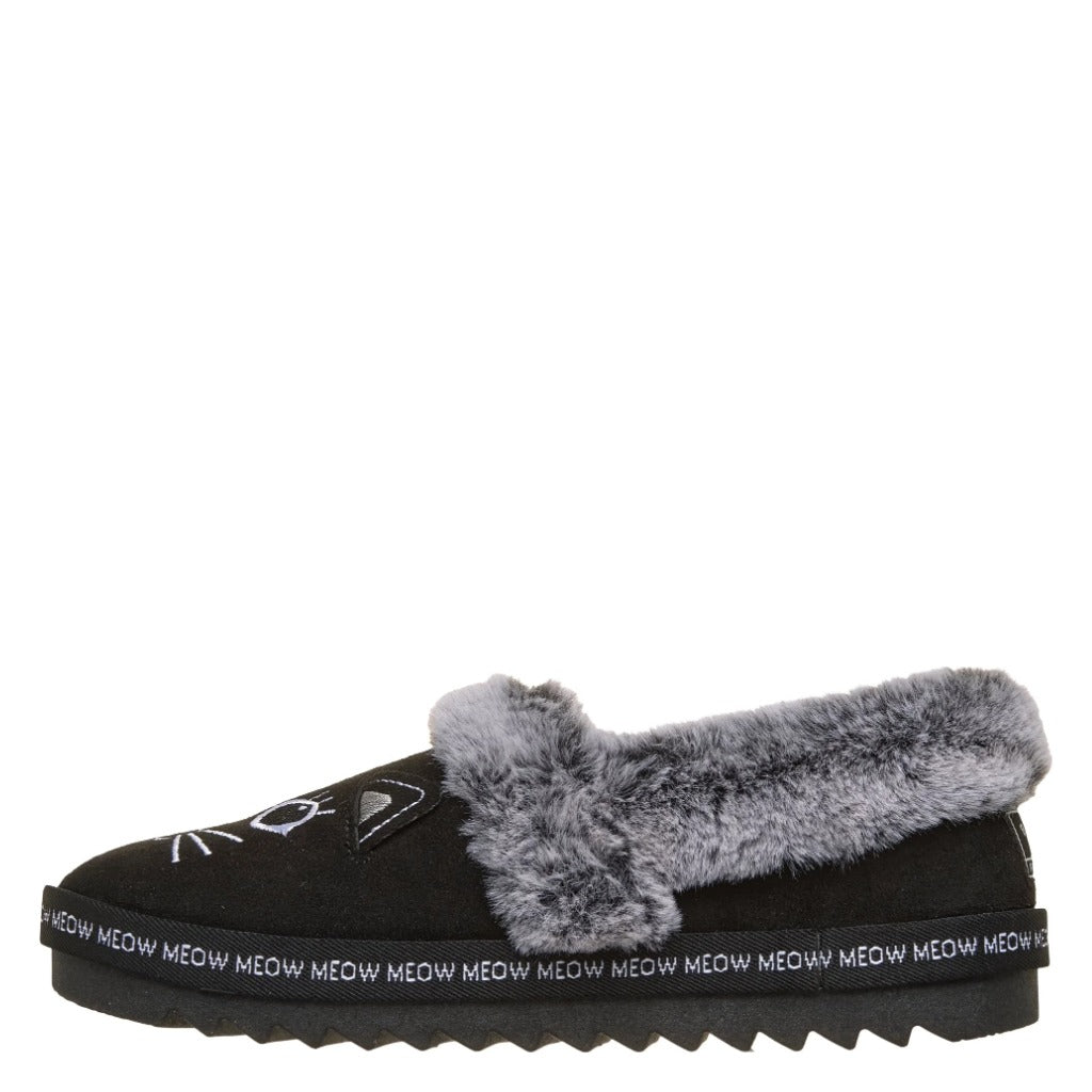 Skechers BOBS Cozy Kiss Cozy Cat Black - Shoetopia Footwear