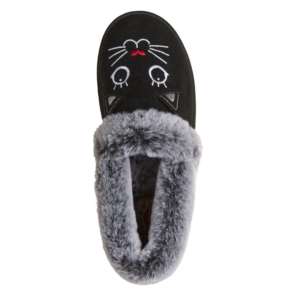 Skechers BOBS Cozy Kiss Cozy Cat Black - Shoetopia Footwear