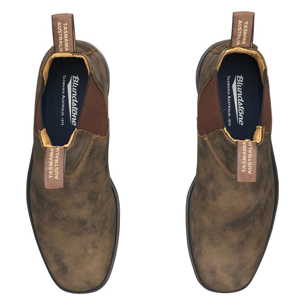 Blundstone, Chisel Toe 1306, Unisex, Chelsea Boot, Rustic Brown, Top view
