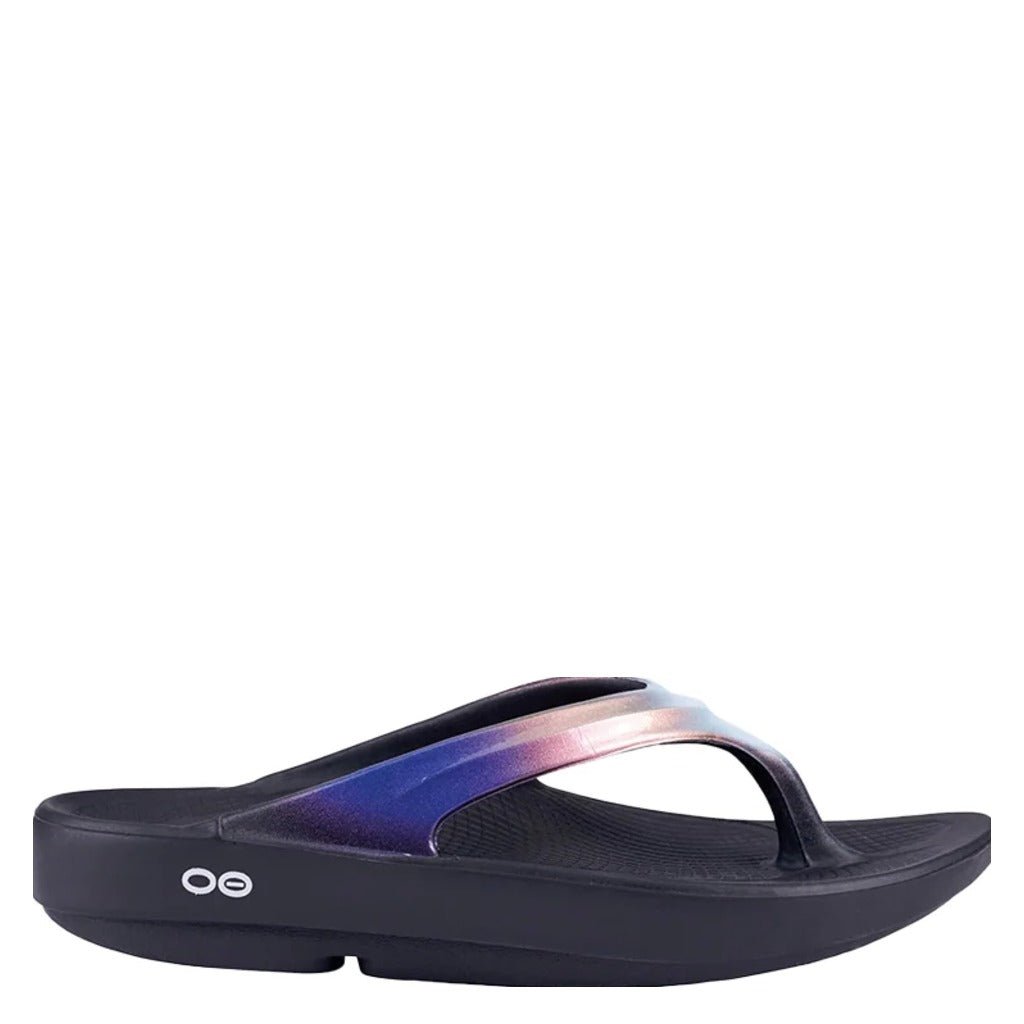 OOFOS OOlala Luxe Thong Sandal - Calypso and Latte - Shoetopia Footwear