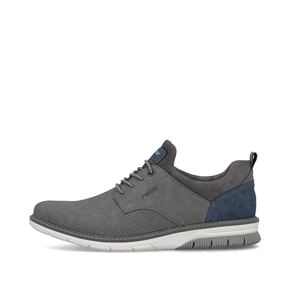 Rieker, 14450, Men's, Casual Shoe, Grey, Side view