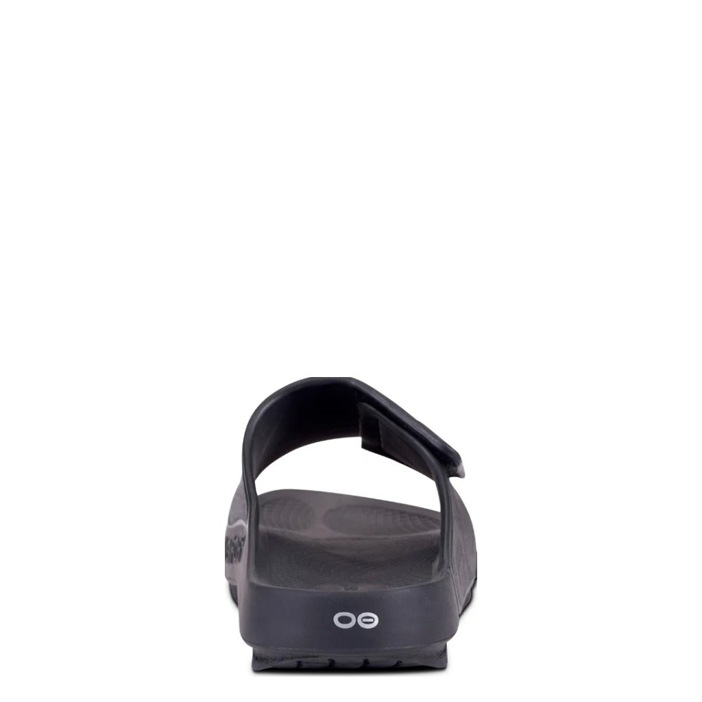 OOFOS OOahh Sport Flex Sandal - Matte Black - Shoetopia Footwear