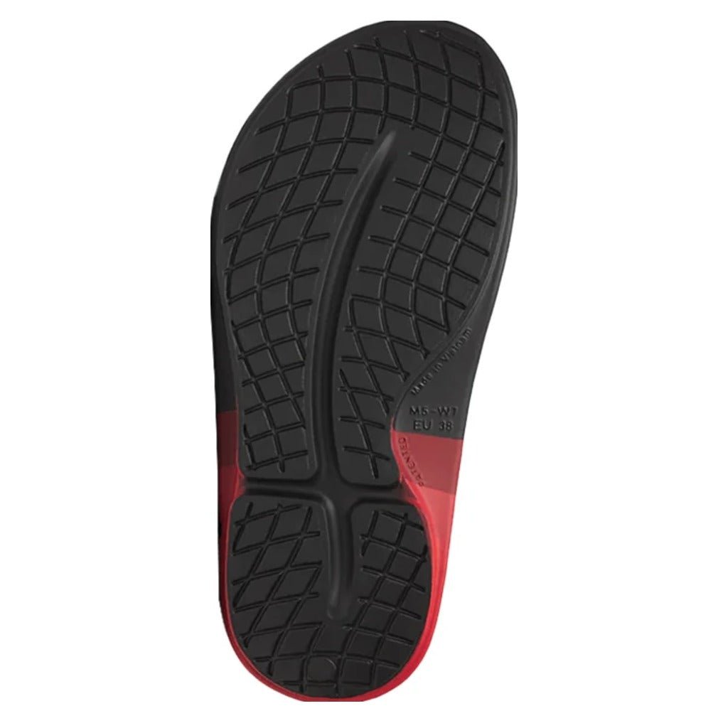 OOFOS OOahh Sport Flex Sandal - Fire Rally - Shoetopia Footwear
