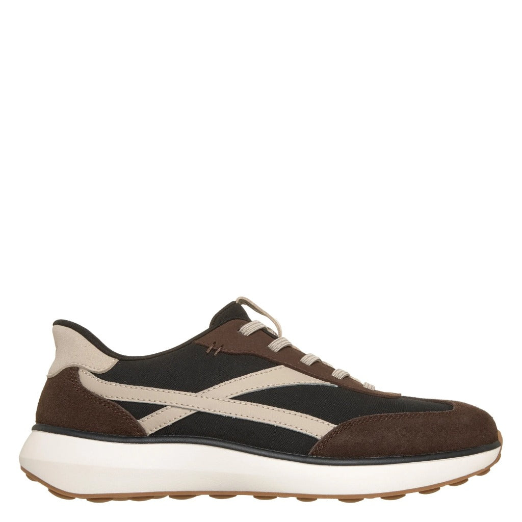 Skechers, Montecito, Women's, Slip-On Sneaker, Black/Brown, Side view