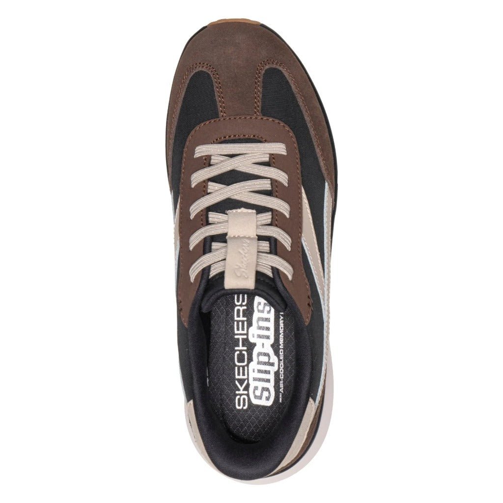 Skechers Slip-ins Montecito - Black/Brown - Shoetopia Footwear