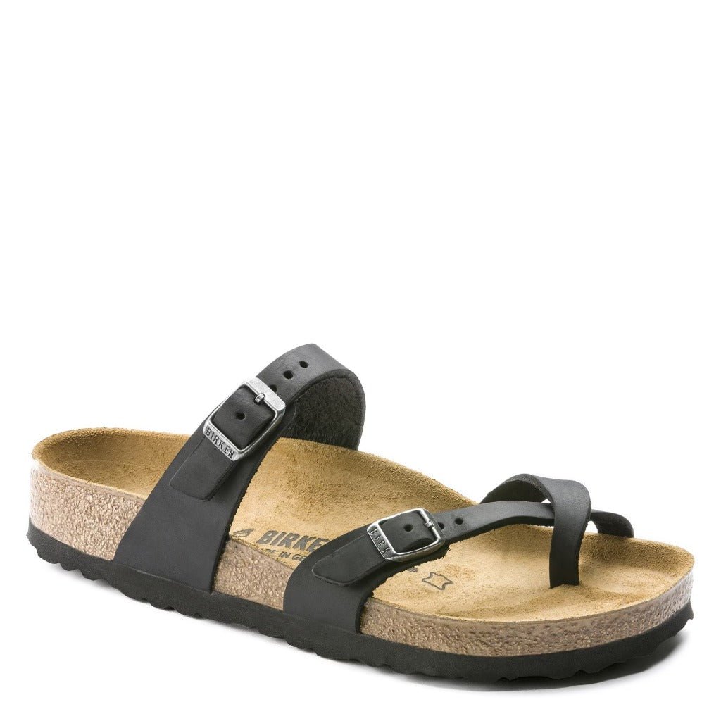Birkenstock Mayari Black Oiled Leather, Regular Fit - Shoetopia Footwear