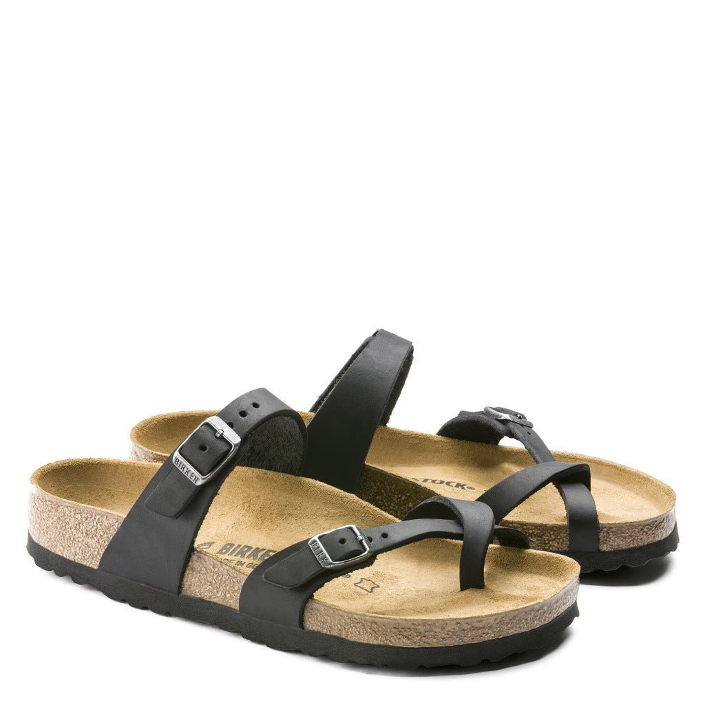 Birkenstock Mayari Black Oiled Leather, Regular Fit - Shoetopia Footwear