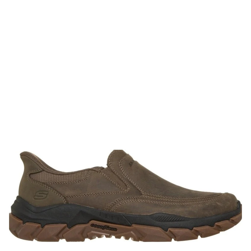Skechers Slip-Ins Santoro Archaic Dark Taupe, Relaxed Fit - Shoetopia Footwear