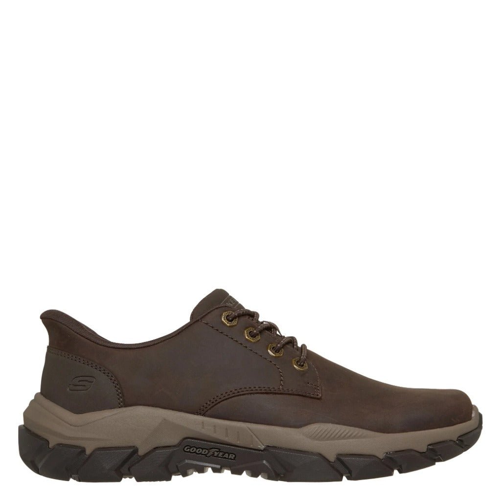Skechers Slip-Ins Santoro Reeve Brown, Relaxed Fit - Shoetopia Footwear