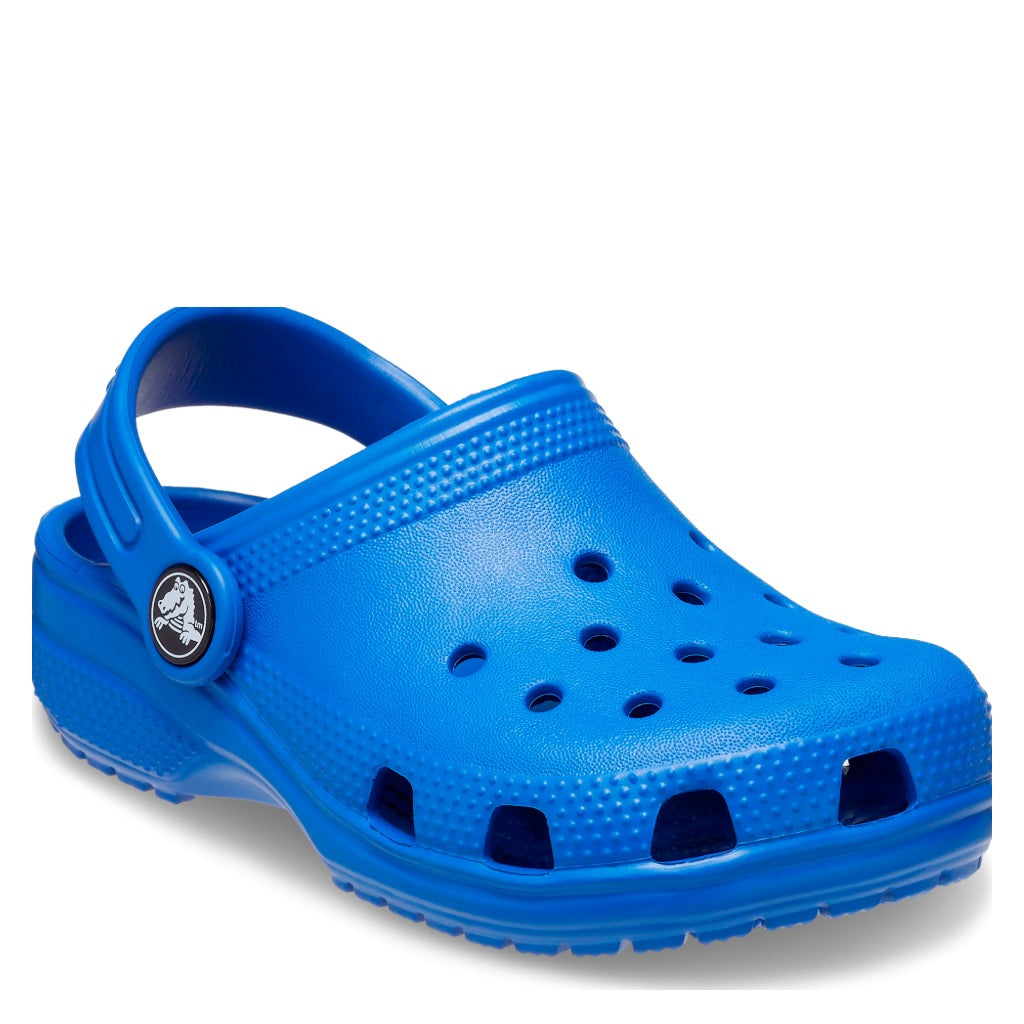 Crocs, Classic Clog, Toddler, Clog, Blue Bolt, Angled view