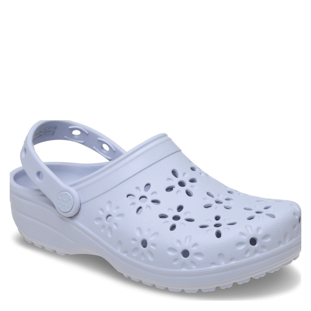 Crocs Classic Floral Cut Out Clog - Purple Moon - Shoetopia Footwear