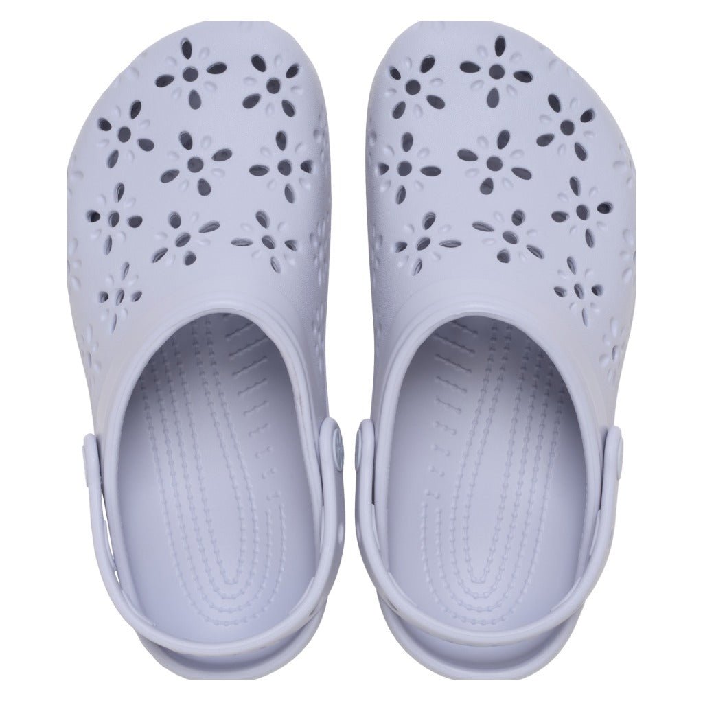 Crocs Classic Floral Cut Out Clog - Purple Moon - Shoetopia Footwear