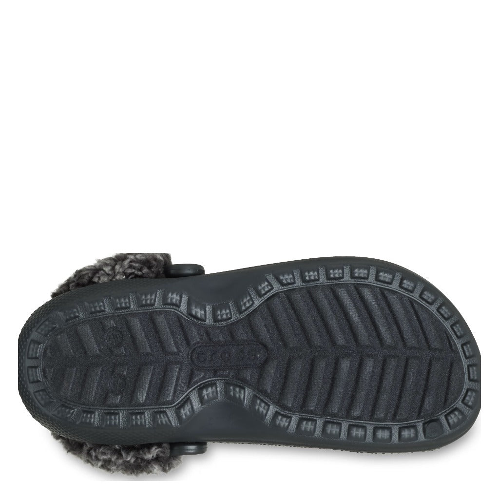 Crocs Classic Fleeced Lined Clog - Black - Shoetopia Footwear