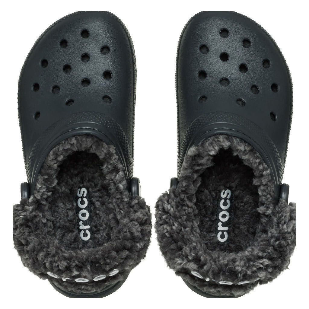 Crocs Classic Fleeced Lined Clog - Black - Shoetopia Footwear