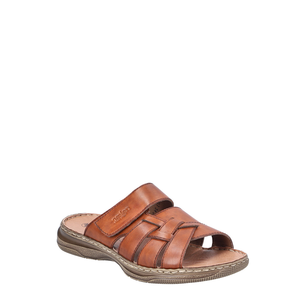 Rieker, 21473, Men's, Slide Sandal, Brown, Angled view