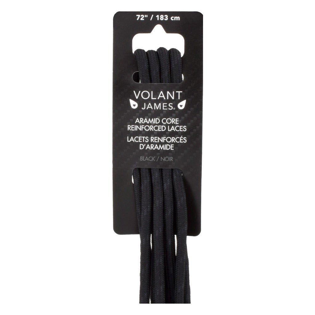 Volant James Aramid Core Reinforced Laces, Black - 60" - Shoetopia Footwear