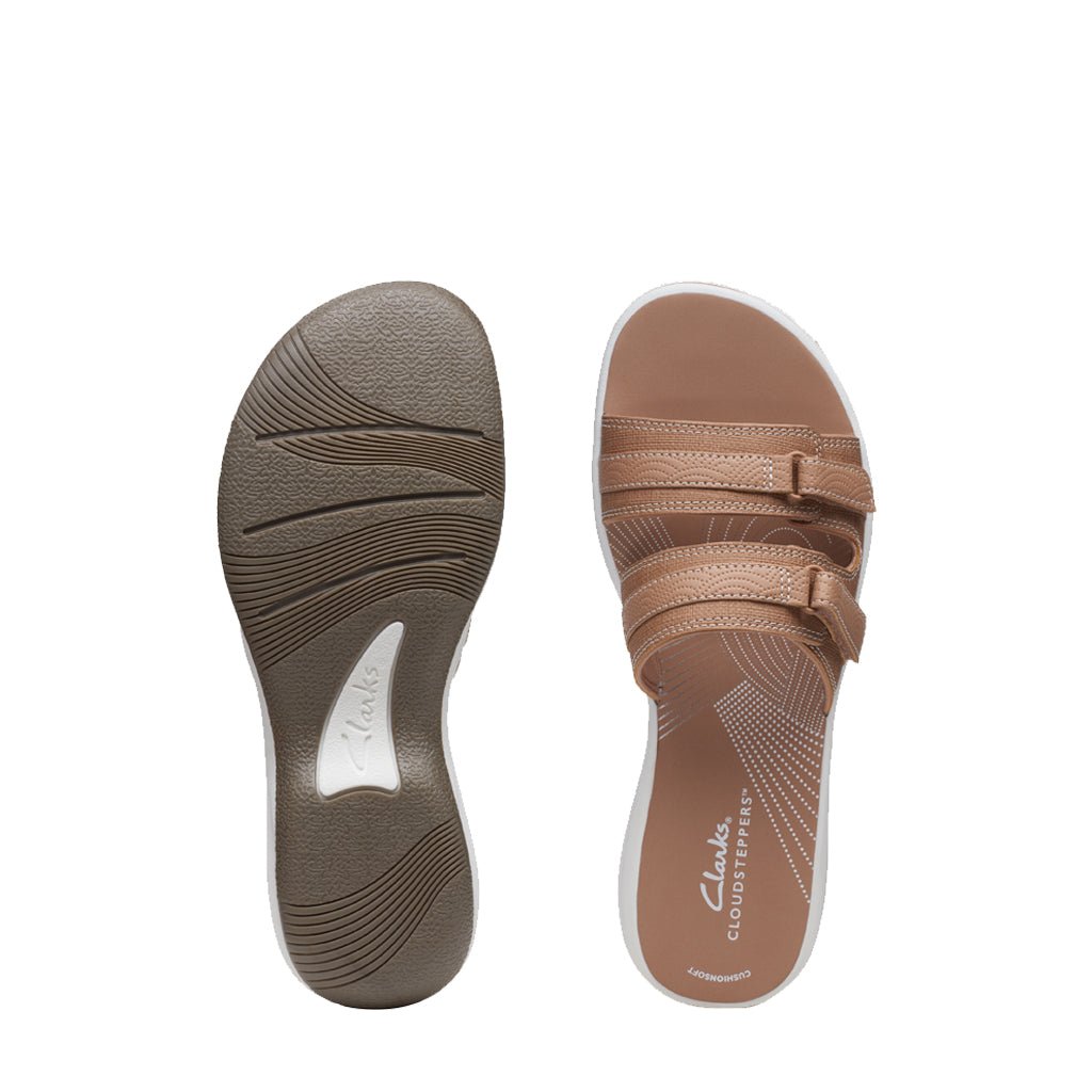 Clarks, Breeze Piper, Women's, Sandal, Beige, Outsole view