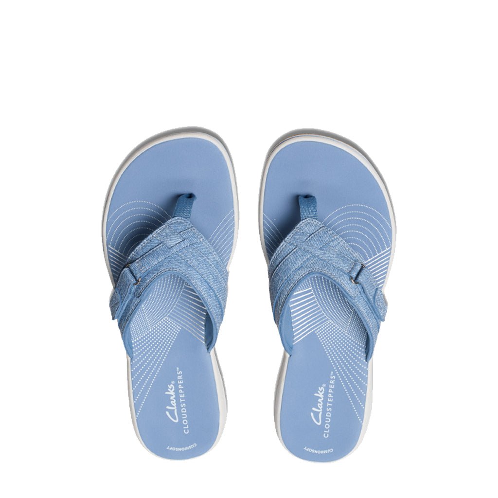Clarks, Breeze Sea, Women's, Sandal, Denim Blue, Medial side view