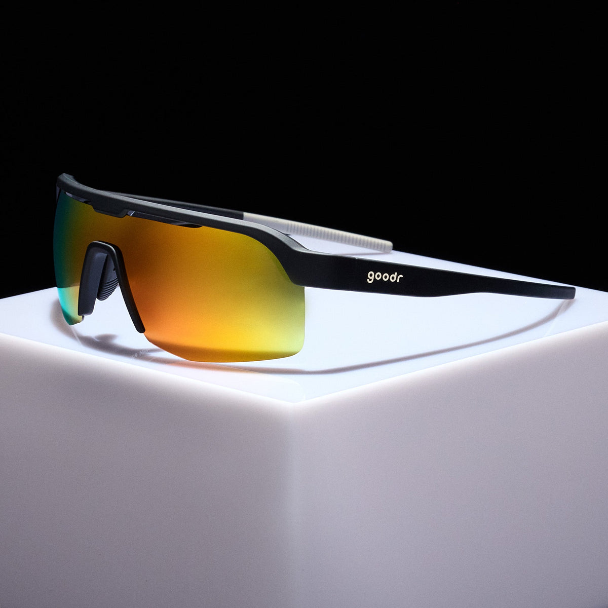 Goodr, Bolt G Do It for the Victory Dance, Sunglasses, Black, Lifestyle image