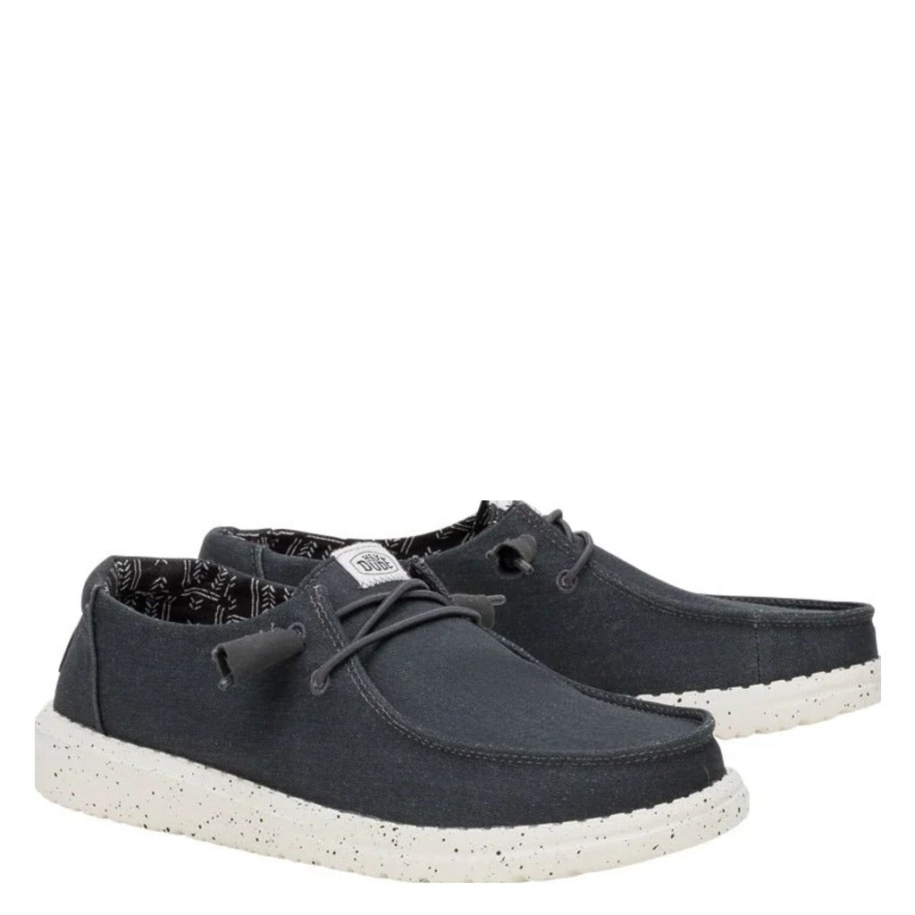 Hey Dude Wendy Stretch Canvas, Black - Shoetopia Footwear