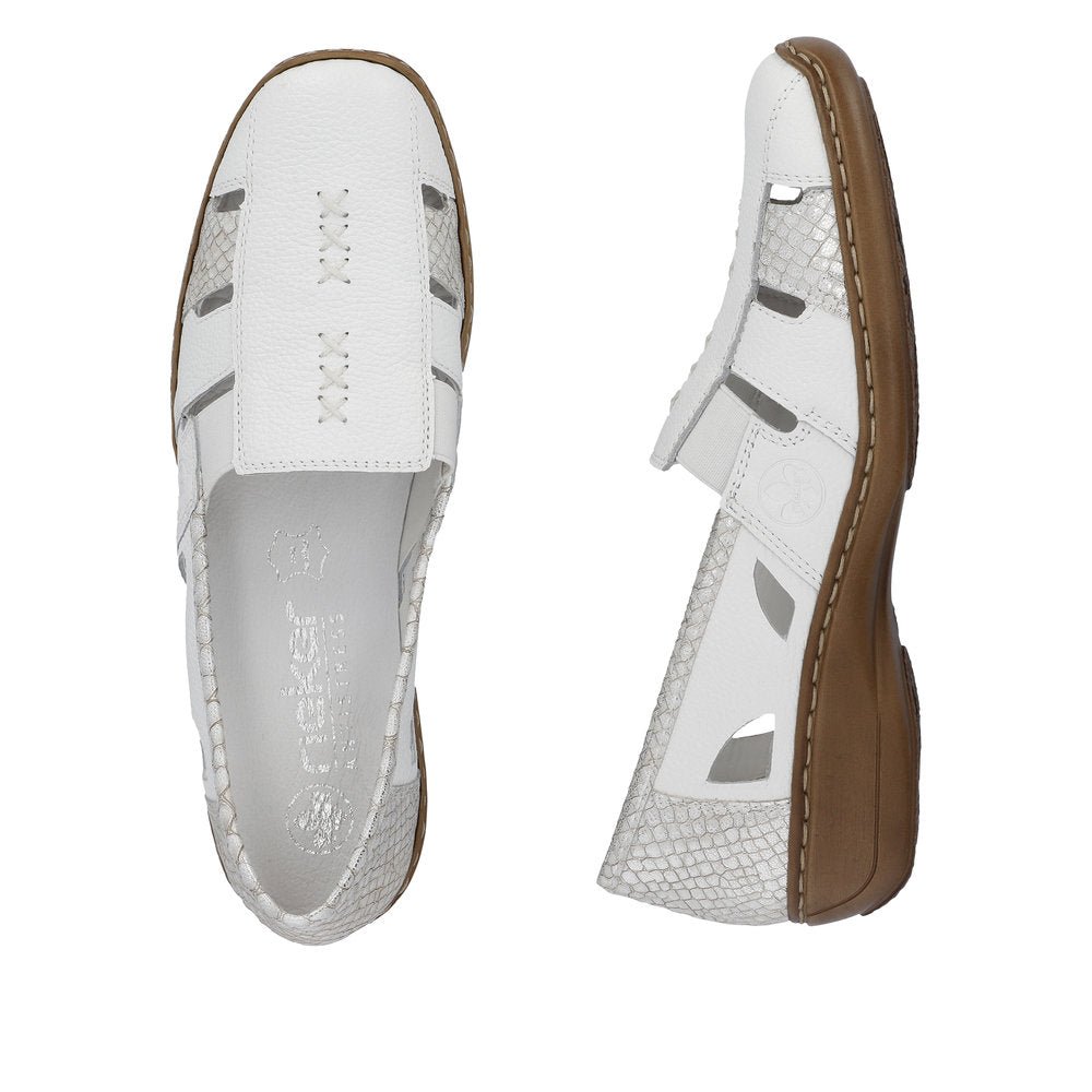 Shoetopia, Rieker, 41385, women’s casual shoe, white, Pair