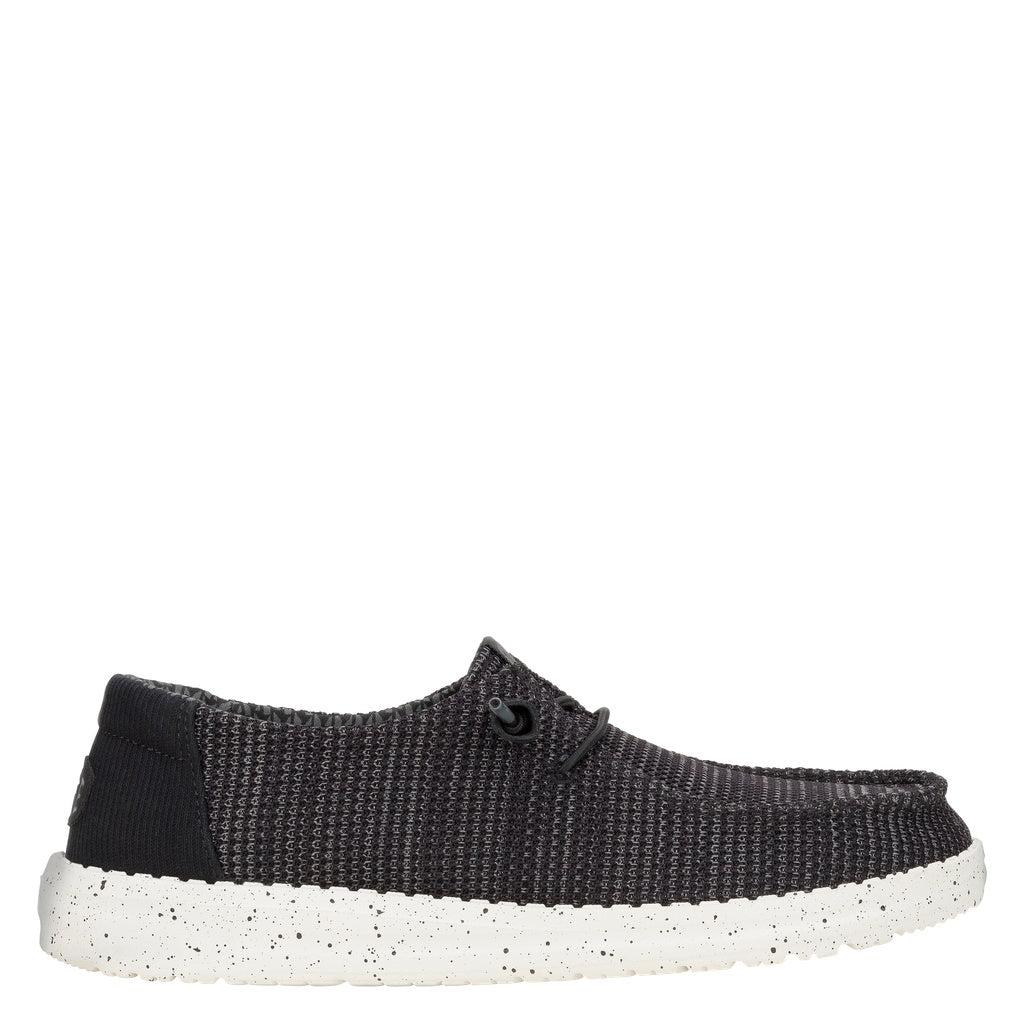 Hey Dude, Wendy Stretch Sox, Women's, Casual Shoe, Black, Side view