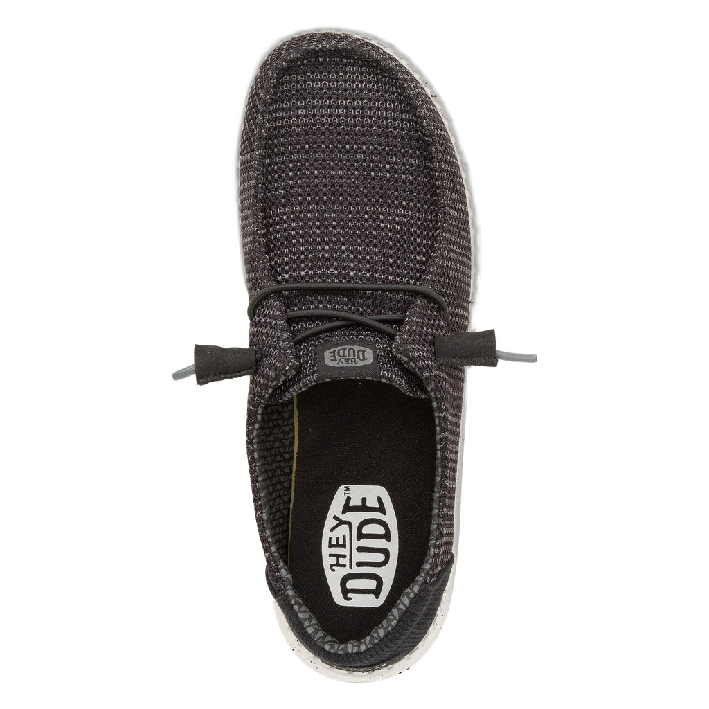 Hey Dude, Wendy Stretch Sox, Women's, Casual Shoe, Black, Top view