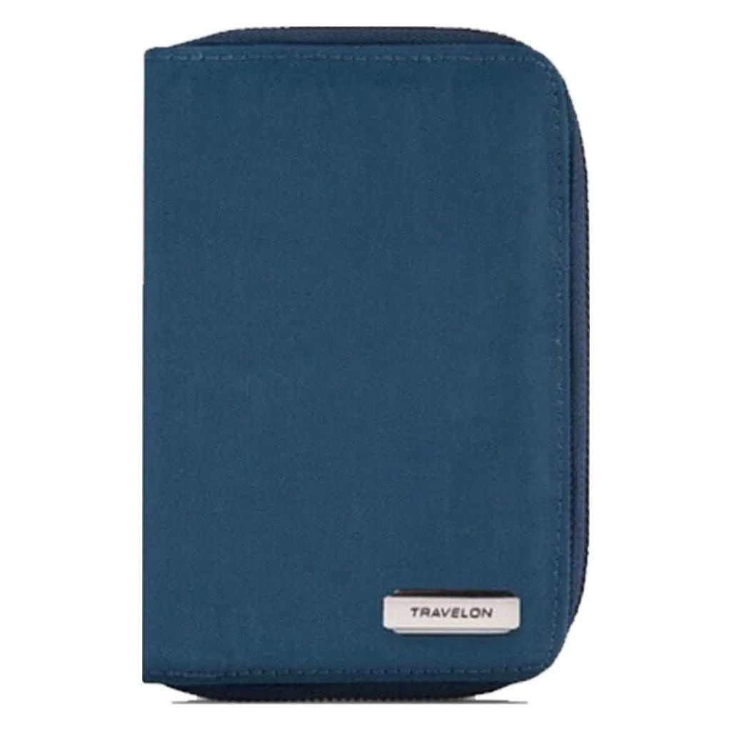 Travelon, RFID Blocking Passport Zip Wallet, Unisex, Travel Wallet, Ocean, Front view
