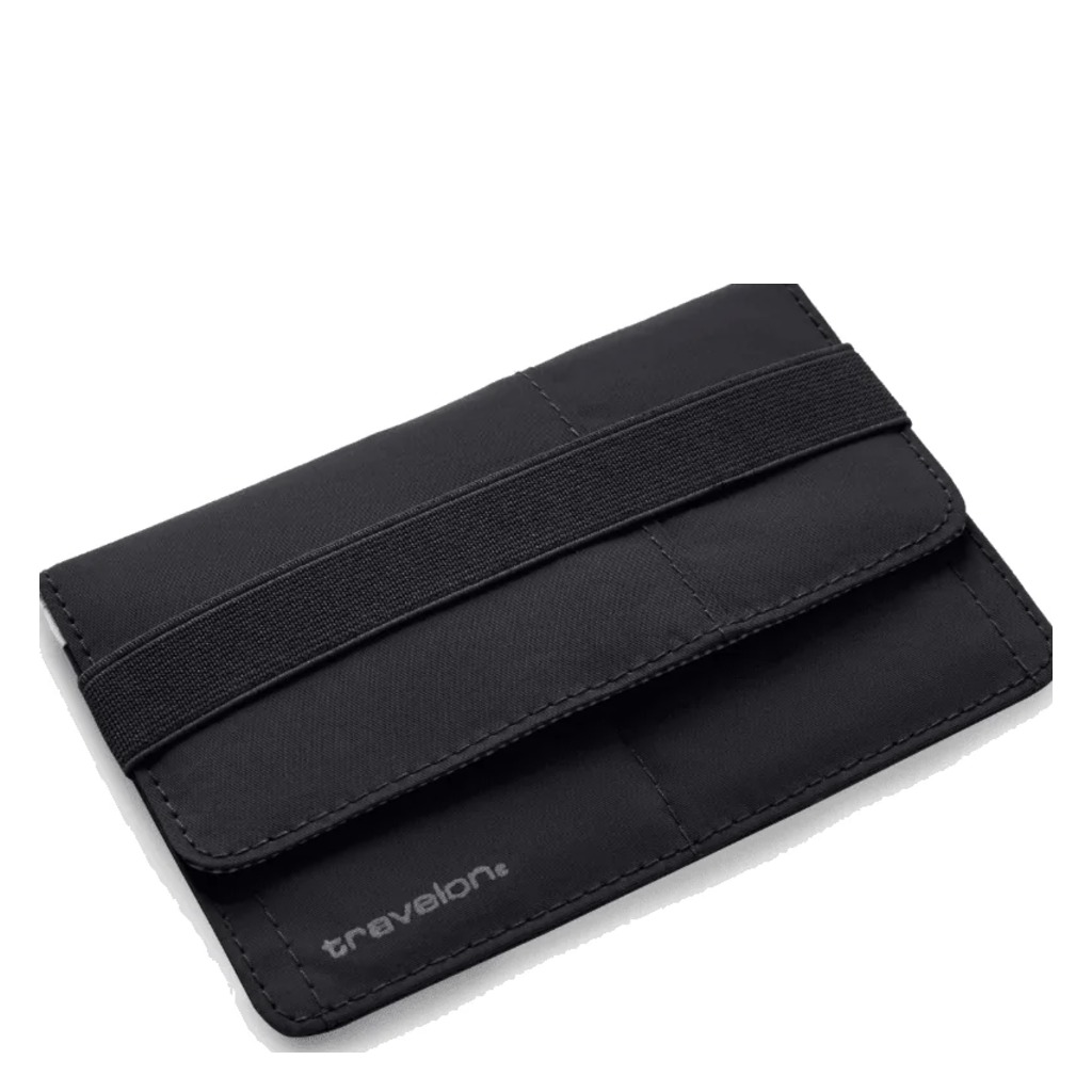 Travelon RFID Blocking Flap Closure Passport Case - Black - Shoetopia Footwear