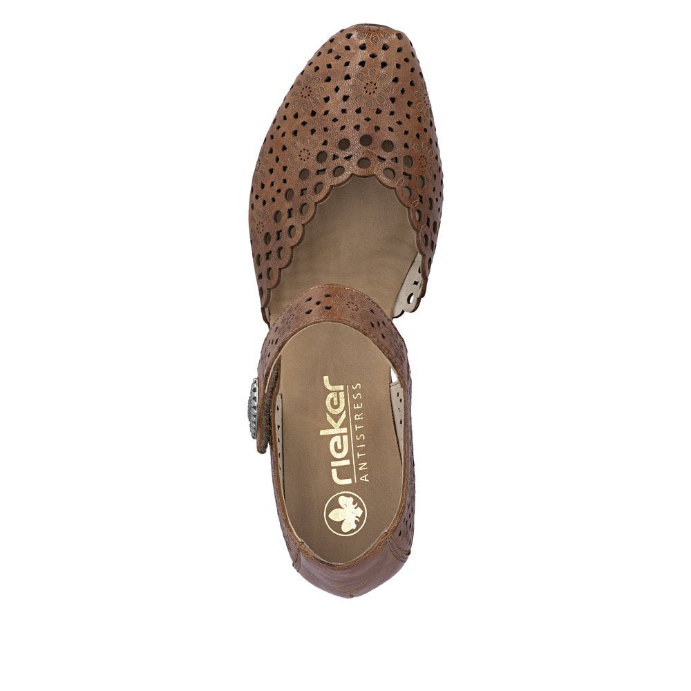 Rieker, 43753, Women's, Sandal, Brown, Top view