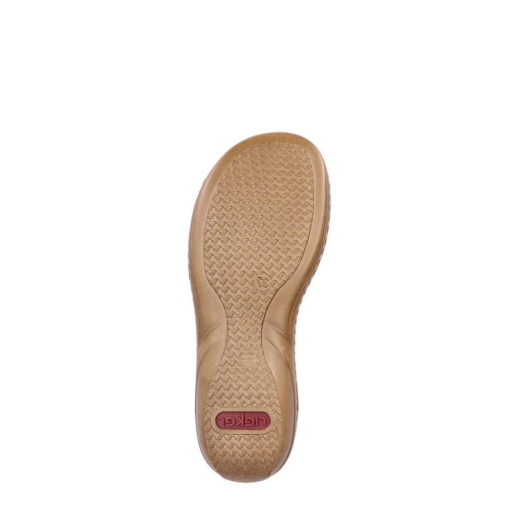 Rieker, Regina 608B4, Women's, Wedge Sandal, Black, Top view